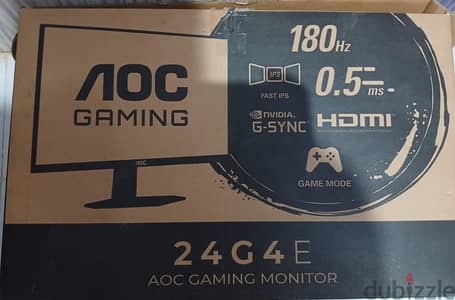 AOC 24G4E Gaming Monitor 180Hz IPS 1ms HDR10 - كسر زيرو مع الكرتونة