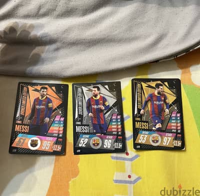 topps match attax Lionel Messi limited edition cards