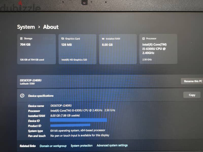 Laptop Dell latitude 5580 1