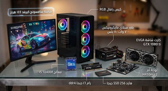 كمبيوتر جيمنج قوي جدا للبيع بسعر اقتصادي