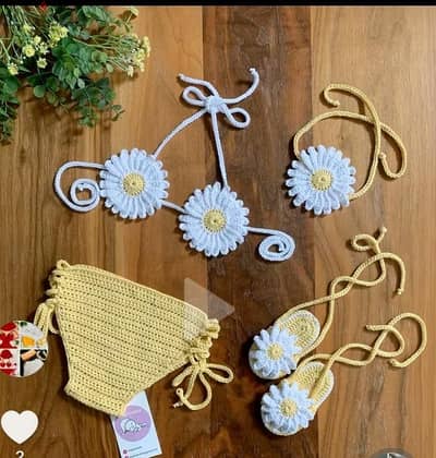 Crochet Handmade مايوهات أطفال لجميع الأعمار