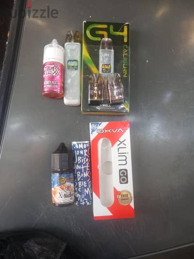 2 فيب uwell g4 + اكس ليم جو + 3 كارتدج سليم + 2 قزازة زيت