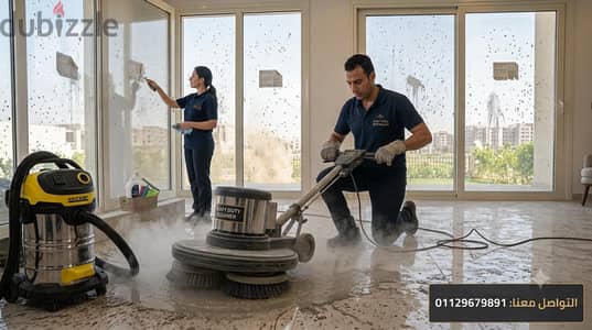 شركة تنظيف المقرات والمواقع بعد التشطيب