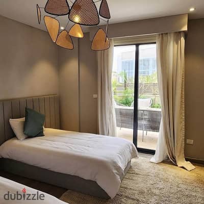 Fully finished chalet  with lagoon view  for sale in Cali Coast, Ras El Hekma at kilo  193 before direction white