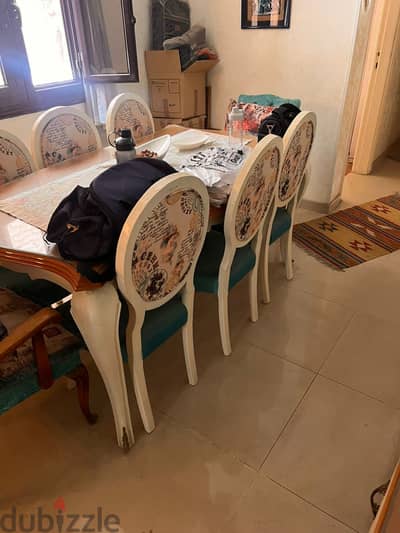 سفرة كاملة (ترابيزة + 8 كراسي)