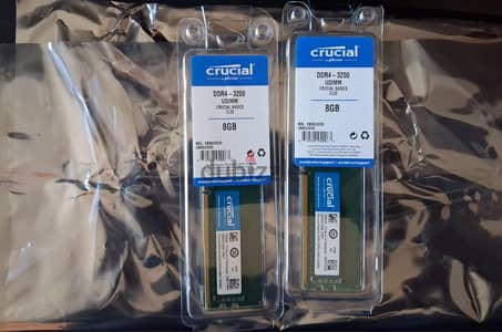 Crucial RAM, 16GB (2 x 8) DDR4, 3200MHz