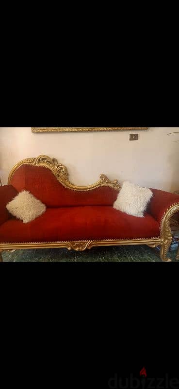 كنبه بكراسى بمرايا وترابيزه خشب زان