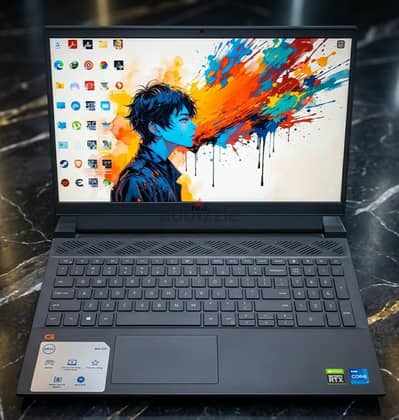 ​Dell G15 Gaming Laptop - RTX - بحالة الزيرو بالكرتونة والشاحن الأصلي