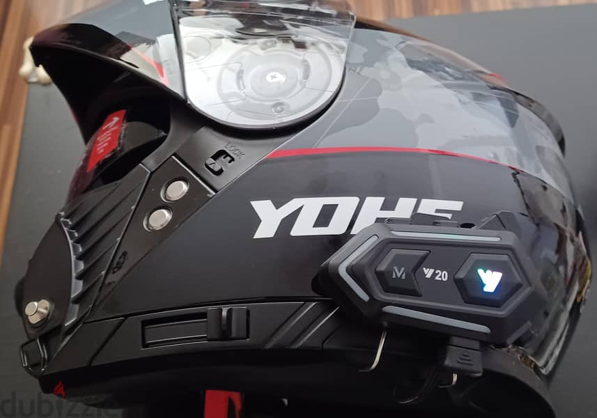 YOHE Modular Helmet + bluetooth headset 4