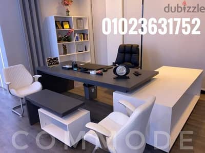 طقم إداري مكتب مدير مودرن خشب mdf اسباني مكاتب مديرين اثاث مكتبي