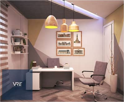 Administrative office for sale, 33 sq m, super deluxe finishing, immediate occupancy, installments over 4 years - on the 4th floor in Shorouk City.