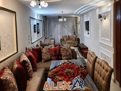 Furnished apartment for rent in Smouha, Ferouza Compound, fully air-conditioned