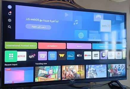 شاشة ال جي سمارت مقاس 50 شبه جديد