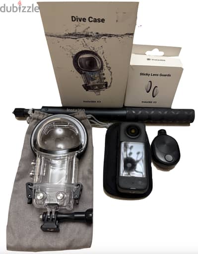 insta360 one x3 with all equipments | Selfie Stick,Lens Guards,diving