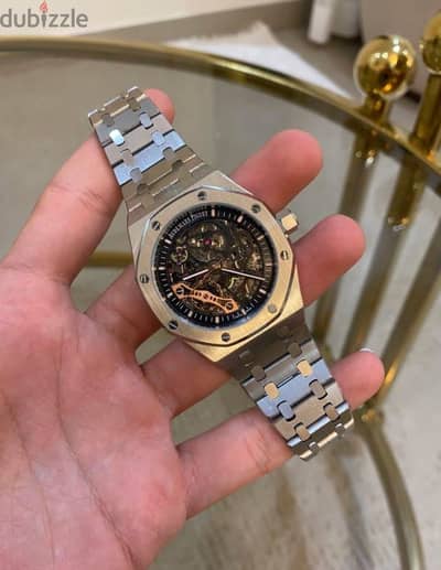 ساعة audemars piguet royal oak skeleton اعلى كواليتى اتوماتيك بالكامل