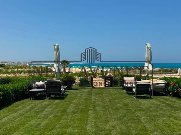 For Sale Fully Furnished Standalone Villa in Telal North Sidi Abdel Rahman North Coast with ACs and all Appliances 1st Row with Panoramic Sea View
