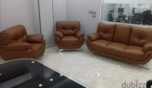 طقم انتريه استقبال مبطن جلد مستورد/فوتيه استقبال مبطن جلد