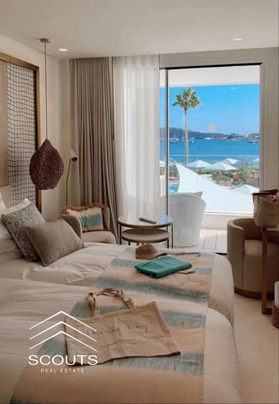(First row by the sea) Fully finished chalet - ready for sale and viewing in the best location, Salt Marina, North Coast, in Ras El Hekma
