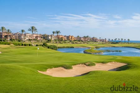 بفيو علي الجولف مباشره  دوبلكس متشطب كامل مع حديقه خاصه في هاسيندا باي hacienda bay  بجوار مراسي
