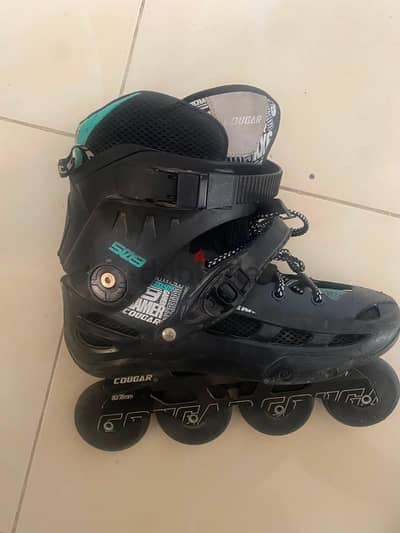 black skate cougar 509 size 42, بتيناج كوقر 509 اسود مقاس 42