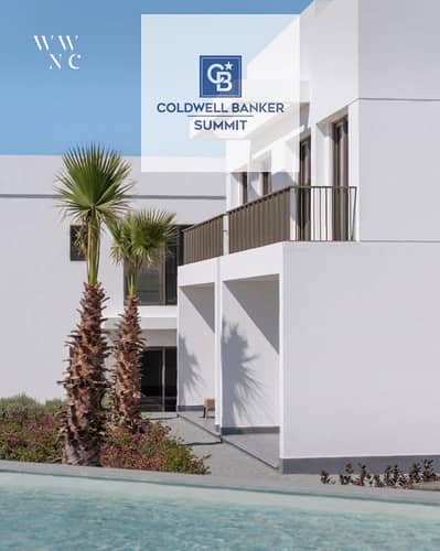 Fully finished 2-bedroom chalet with a direct lagoon view at Waterway North Coast (Km 173); ready for handover in one year, with a 6-year installment