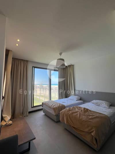 Sea View 3 Bedrooms Chalet Direct On Crystal Lagoon At Ramla In Ras Elhekma North Coast