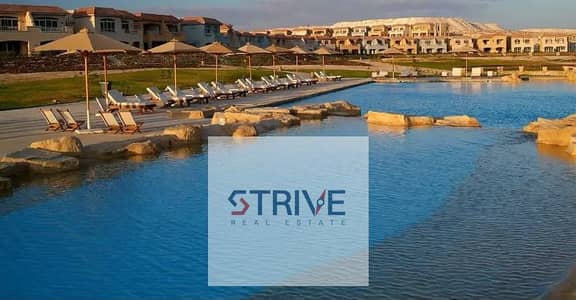 With 15,000 monthly fully finished chalet with prime double View Lagoon and Sea In north coast Sidi Abdel Rahman For sale