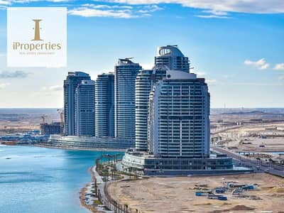 Duplex 107m direct over Lagoon in New Alamein near The Towers with installments UP TO 10 YEARS