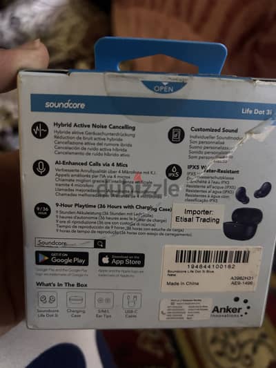 للبيع سماعة Anker Soundcore Life Dot 3i بحالة الزيرو وبكل مشتملاتها
