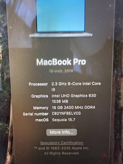 Macbook Pro i9 2019