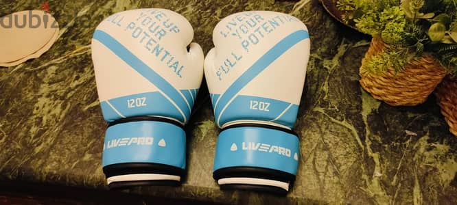 قفاز ملاكمة (Boxing Gloves) من الماركة الرياضية المعروفة LIVEPRO. المق