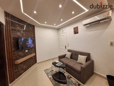 Fully furnished, air-conditioned hotel-style studio with all modern appliances, in a prime location in Nasr City on Abbas El Akkad Street and near Cit