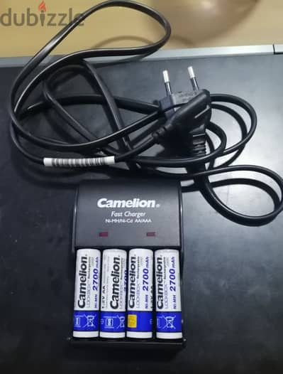 camelion 2700mah 4 batteries with fast charger
