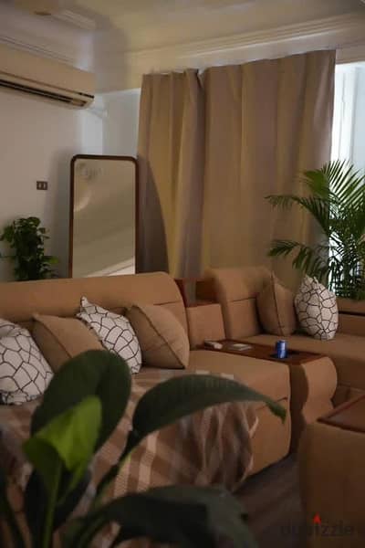 Furnished apartment for rent in Sarayat Al-Maadi, air-conditioned
