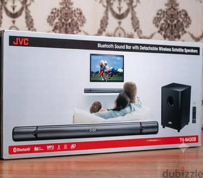كمية محدودة سوندبار jvc وايرليس بالكامل ٥. ١ صب ووفر و ٢ سروند واير ليس