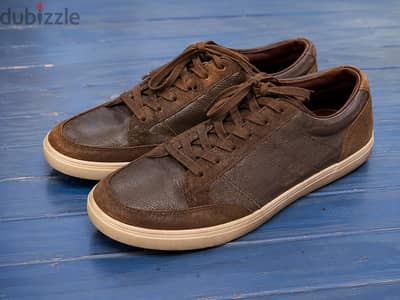 ALDO B. S. Men’s Brown Genuine Leather Casual Sneakers – Lace-Up Low