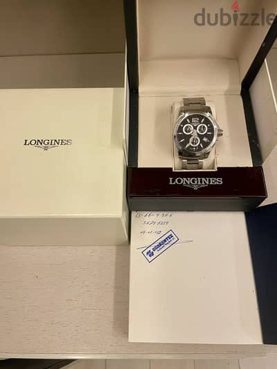 Longines conquest L3.660. 4.56. 6- Men - Chronograph ساعة لونجيبنز