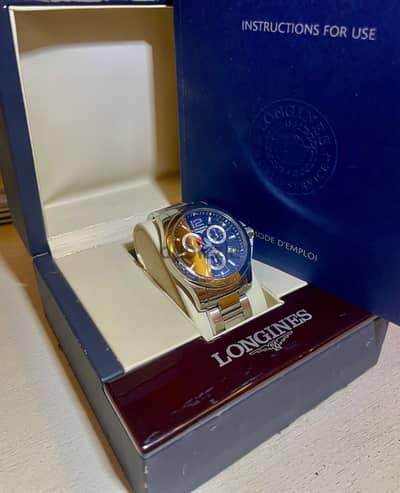 Longines conquest L3.660. 4.56. 6- Men - Chronograph ساعة لونجيبنز