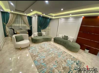 Furnished apartment for rent in the super lux area, first housing in a hotel building, modern building, for monthly rent. Nasr City, between Abbas and Makram, close to all services, malls, cafes, restaurants, and hospitals. Tourist place, 3 rooms, 2 bathrooms, spacious reception, fully air-conditioned, high-speed Wi-Fi.