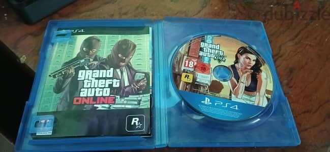 شريط GTA V PS4 بحالة الزيرو كامل بالخريطة والكتيبات