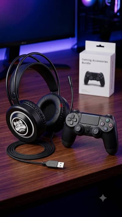 دراع ps4 وسماعة جيمينج