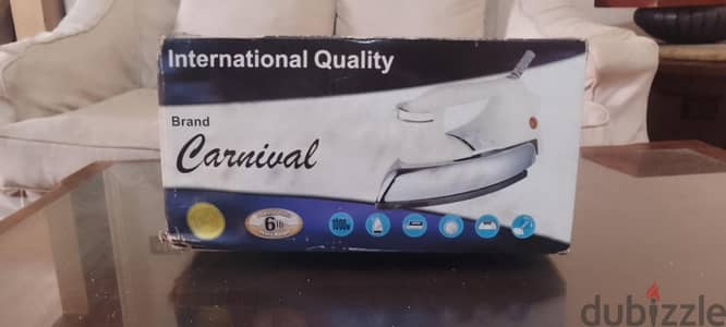 مكواه Carnival 1000W جديده بالعلبه .