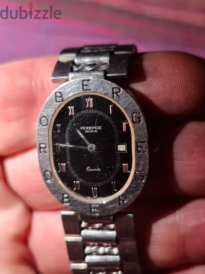 2 Roberge Quartz unisex Watches – Black & Silver Dial
