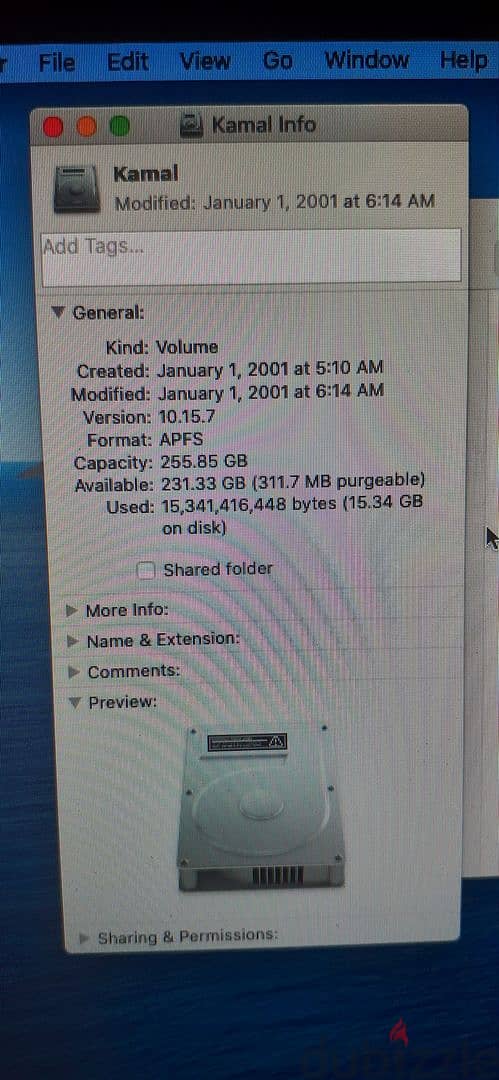 MacBook pro 8.1 core i7 11
