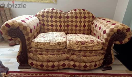 انتريه 2  كنبه و2 كرسي