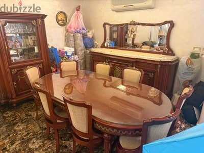سفره و صالون للبيع استعمال خفيف خشب زان فخم