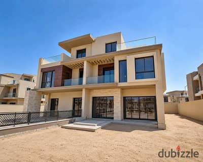 فيلا توين هاوس بفيو بانورامي بكمبوند ذا استيتس بجانب المراسم ونايا