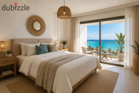 Invest in a Fully Finished 2-Bedroom Chalet in the North Coast with Sea View and Installments Up to 10 Years