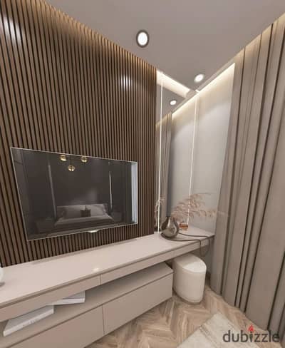 Fully finished ground floor apartment with a garden for sale in Shorouk City (El Jar), near Heliopolis Sports Club and El Shorouk Club  Landscape view