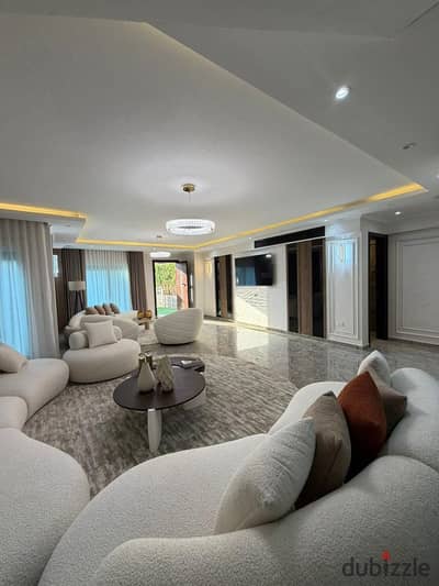 Duplex 287m with garden 166m fully furnished with a view of a water fountain immediate handover
